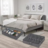 Underbed Storage Containers Adjustable Foldable Under Bed Shoe Storage Solution For Home Hotel Black