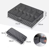 Underbed Storage Containers Adjustable Foldable Under Bed Shoe Storage Solution For Home Hotel Black - Extra Image