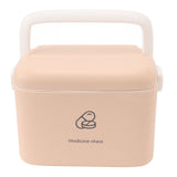 Large Medicine Storage Box Organizer Container Family Emergency Medicine Case with Removable Tray Type C - Rear View