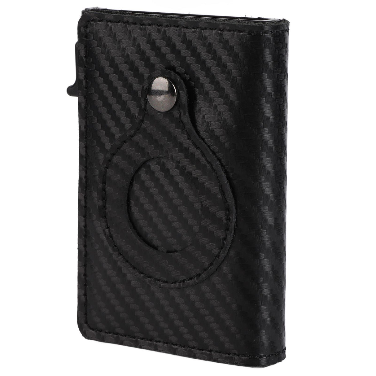 Card Wallet Soft Leather Large Capacity Lose Proof Multifunctional Men Wallet Gift Carbon Fiber Black