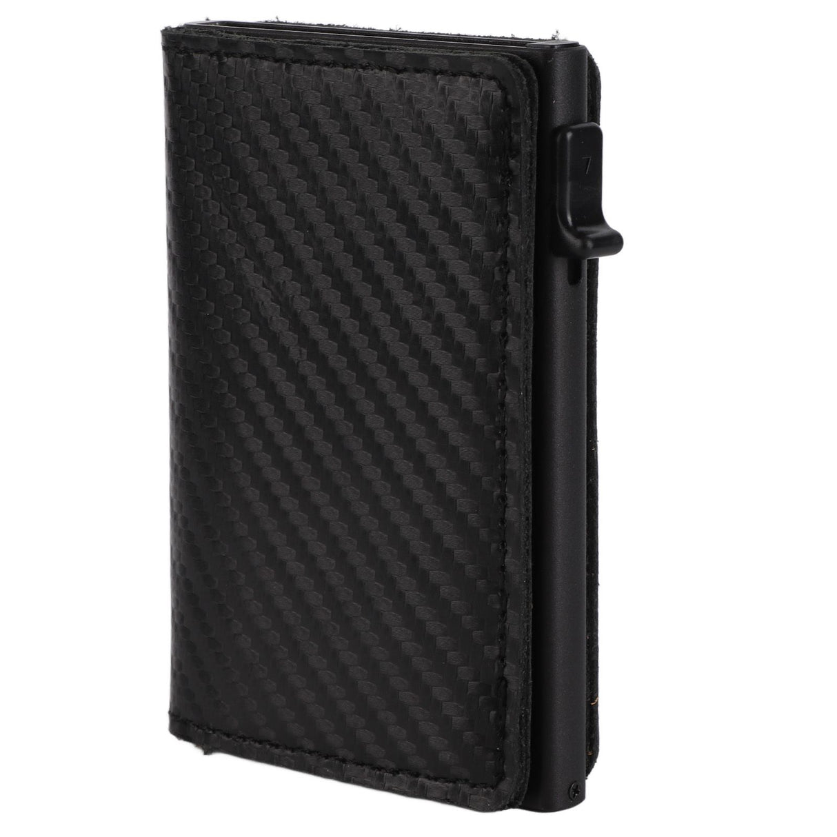 Card Wallet Soft Leather Large Capacity Lose Proof Multifunctional Men Wallet Gift Carbon Fiber Black