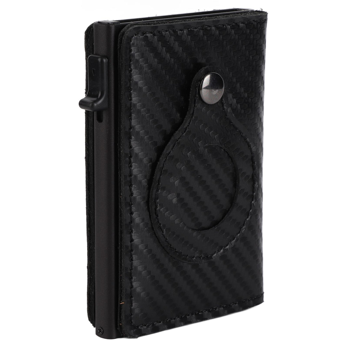 Card Wallet Soft Leather Large Capacity Lose Proof Multifunctional Men Wallet Gift Carbon Fiber Black