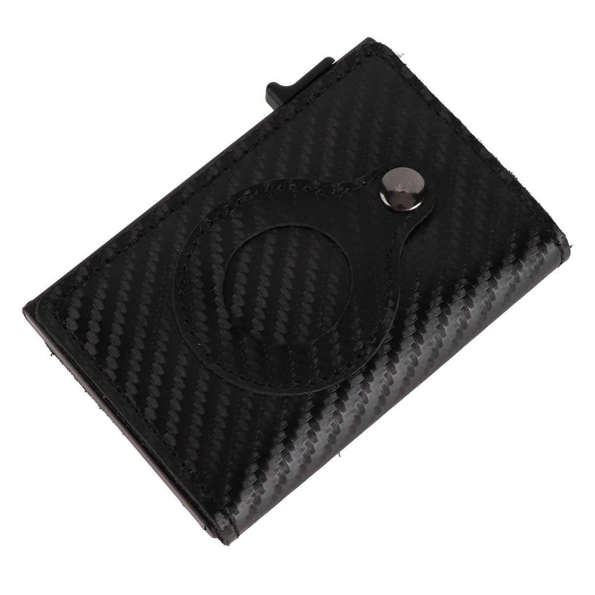 Card Wallet Soft Leather Large Capacity Lose Proof Multifunctional Men Wallet Gift Carbon Fiber Black