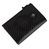 Card Wallet Soft Leather Large Capacity Lose Proof Multifunctional Men Wallet Gift Carbon Fiber Black