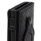 Card Wallet Soft Leather Large Capacity Lose Proof Multifunctional Men Wallet Gift Carbon Fiber Black - Extra Image