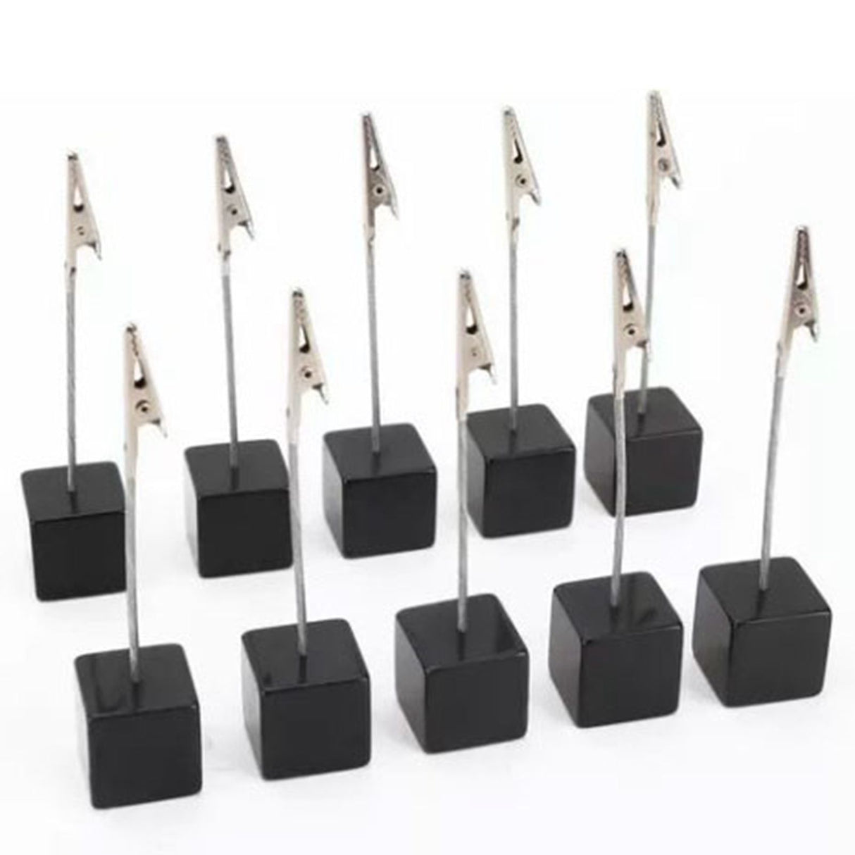 Note Holder Photo Clip Stand Memo Display Clamp Stable Cube Base for Home Weddings Offices Parties