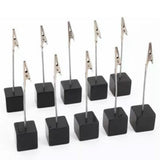 Note Holder Photo Clip Stand Memo Display Clamp Stable Cube Base for Home Weddings Offices Parties - 45-Degree Angle