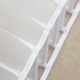 2Pcs White 7 Gird Pants Divider Storage Box Pants 7 Compartment Closet Pants Storage Case Organizer