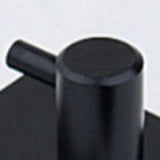 4PCS Clothes Hooks Strong Adhesive Wall Hook 304 Stainless Steel Hanging Hooks Black Square - Low Angle