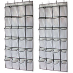 Over The Door Shoe Organizer Hanging Storage Bag Shoe Storage Door Hanger with 24 Mesh Pockets