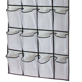 Over The Door Shoe Organizer Hanging Storage Bag Shoe Storage Door Hanger with 24 Mesh Pockets - Extra Image