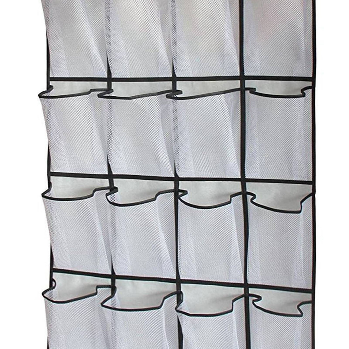 Over The Door Shoe Organizer Hanging Storage Bag Shoe Storage Door Hanger with 24 Mesh Pockets