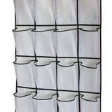 Over The Door Shoe Organizer Hanging Storage Bag Shoe Storage Door Hanger with 24 Mesh Pockets