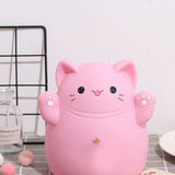 Cartoon Cat Piggy Bank Saving Bank Cartoon Cat Shaped Money Box Coins Storage Box Home Decor Ornament Children Toys Gifts Pink S 13x11x15cm - Extra Image