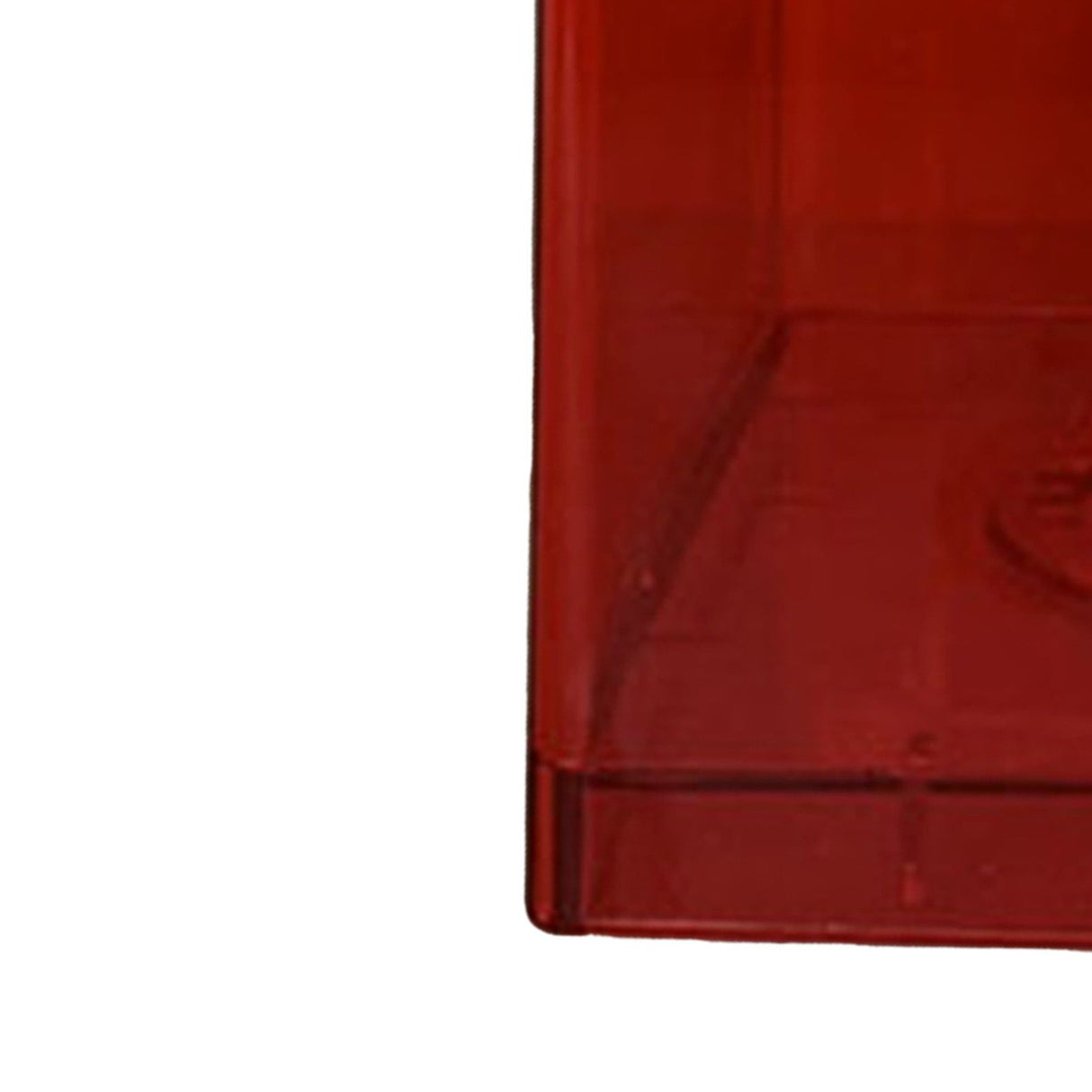 Clear Money Saving Bank Building Block Design Rectangular Transparent Coin Saving Box for Kids Boys Girls Red 8.9x8.9x9.2cm / 3.5x3.5x3.6in