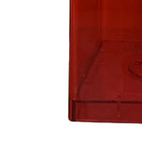 Clear Money Saving Bank Building Block Design Rectangular Transparent Coin Saving Box for Kids Boys Girls Red 8.9x8.9x9.2cm / 3.5x3.5x3.6in - 45-Degree Angle