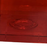 Clear Money Saving Bank Building Block Design Rectangular Transparent Coin Saving Box for Kids Boys Girls Red 8.9x8.9x9.2cm / 3.5x3.5x3.6in