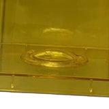 Clear Money Saving Bank Building Block Design Rectangular Transparent Coin Saving Box for Kids Boys Girls Yellow 8.9x8.9x9.2cm / 3.5x3.5x3.6in - 45-Degree Angle