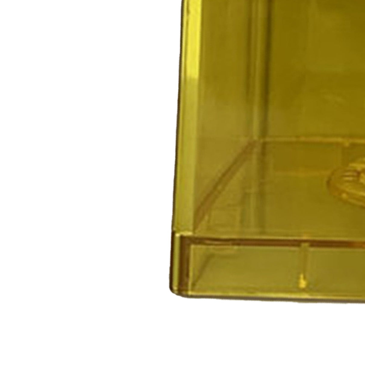 Clear Money Saving Bank Building Block Design Rectangular Transparent Coin Saving Box for Kids Boys Girls Yellow 8.9x8.9x9.2cm / 3.5x3.5x3.6in