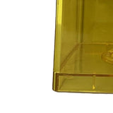 Clear Money Saving Bank Building Block Design Rectangular Transparent Coin Saving Box for Kids Boys Girls Yellow 8.9x8.9x9.2cm / 3.5x3.5x3.6in