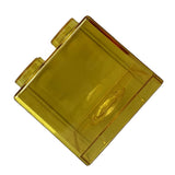 Clear Money Saving Bank Building Block Design Rectangular Transparent Coin Saving Box for Kids Boys Girls Yellow 8.9x8.9x9.2cm / 3.5x3.5x3.6in - Extra Image