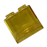 Clear Money Saving Bank Building Block Design Rectangular Transparent Coin Saving Box for Kids Boys Girls Yellow 8.9x8.9x9.2cm / 3.5x3.5x3.6in - Extra Image