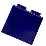 Clear Money Saving Bank Building Block Design Rectangular Transparent Coin Saving Box for Kids Boys Girls Blue 8.9x8.9x9.2cm / 3.5x3.5x3.6in