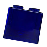 Clear Money Saving Bank Building Block Design Rectangular Transparent Coin Saving Box for Kids Boys Girls Blue 8.9x8.9x9.2cm / 3.5x3.5x3.6in