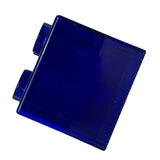 Clear Money Saving Bank Building Block Design Rectangular Transparent Coin Saving Box for Kids Boys Girls Blue 8.9x8.9x9.2cm / 3.5x3.5x3.6in - Rear View