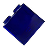 Clear Money Saving Bank Building Block Design Rectangular Transparent Coin Saving Box for Kids Boys Girls Blue 8.9x8.9x9.2cm / 3.5x3.5x3.6in - Close-Up Angle