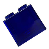 Clear Money Saving Bank Building Block Design Rectangular Transparent Coin Saving Box for Kids Boys Girls Blue 8.9x8.9x9.2cm / 3.5x3.5x3.6in - Low Angle