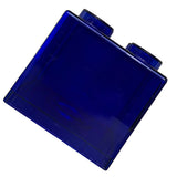 Clear Money Saving Bank Building Block Design Rectangular Transparent Coin Saving Box for Kids Boys Girls Blue 8.9x8.9x9.2cm / 3.5x3.5x3.6in - Extra Image