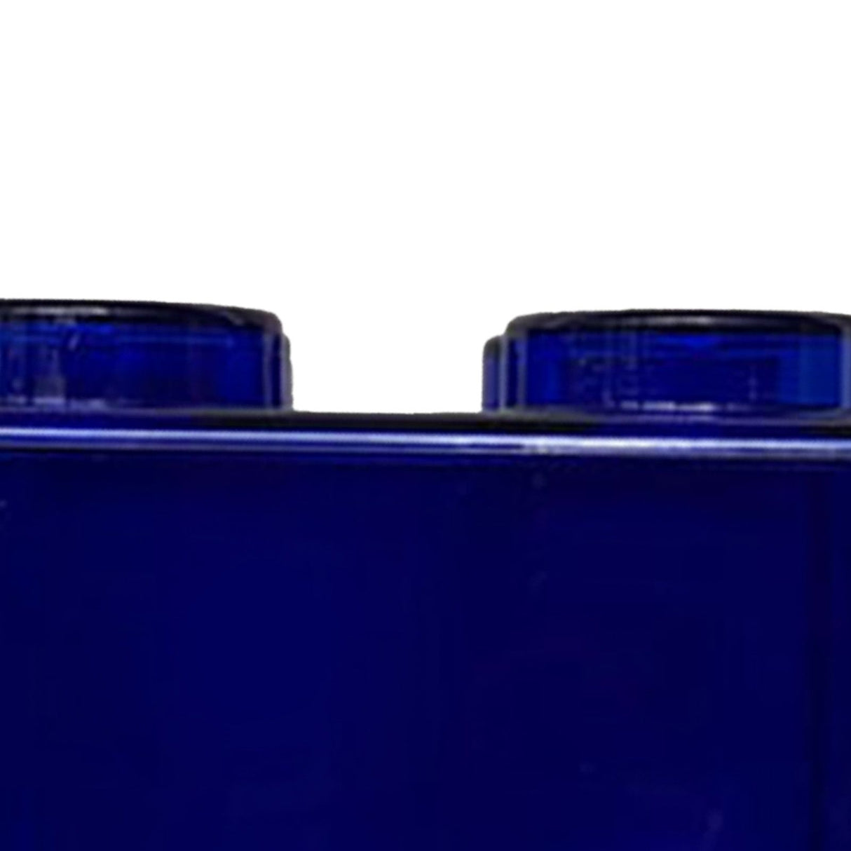 Clear Money Saving Bank Building Block Design Rectangular Transparent Coin Saving Box for Kids Boys Girls Blue 8.9x8.9x9.2cm / 3.5x3.5x3.6in