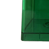Clear Money Saving Bank Building Block Design Rectangular Transparent Coin Saving Box for Kids Boys Girls Green 8.9x8.9x9.2cm / 3.5x3.5x3.6in