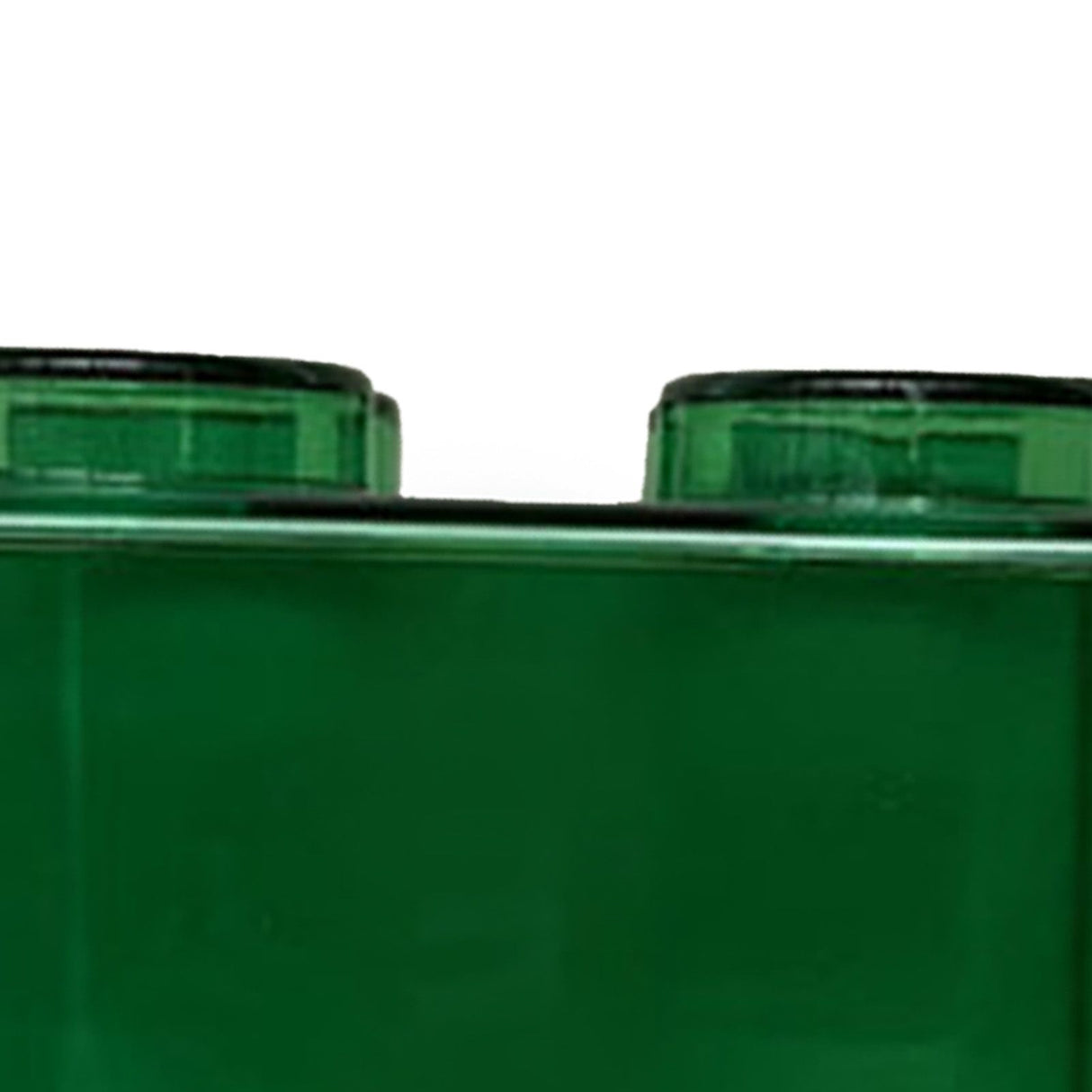 Clear Money Saving Bank Building Block Design Rectangular Transparent Coin Saving Box for Kids Boys Girls Green 8.9x8.9x9.2cm / 3.5x3.5x3.6in
