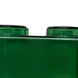 Clear Money Saving Bank Building Block Design Rectangular Transparent Coin Saving Box for Kids Boys Girls Green 8.9x8.9x9.2cm / 3.5x3.5x3.6in