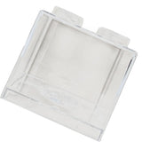 Clear Money Saving Bank Building Block Design Rectangular Transparent Coin Saving Box for Kids Boys Girls White 8.9x8.9x9.2cm / 3.5x3.5x3.6in