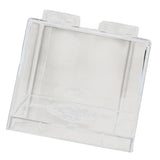 Clear Money Saving Bank Building Block Design Rectangular Transparent Coin Saving Box for Kids Boys Girls White 8.9x8.9x9.2cm / 3.5x3.5x3.6in - Top-Down View