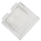 Clear Money Saving Bank Building Block Design Rectangular Transparent Coin Saving Box for Kids Boys Girls White 8.9x8.9x9.2cm / 3.5x3.5x3.6in