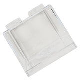 Clear Money Saving Bank Building Block Design Rectangular Transparent Coin Saving Box for Kids Boys Girls White 8.9x8.9x9.2cm / 3.5x3.5x3.6in - Low Angle