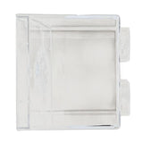 Clear Money Saving Bank Building Block Design Rectangular Transparent Coin Saving Box for Kids Boys Girls White 8.9x8.9x9.2cm / 3.5x3.5x3.6in