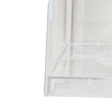 Clear Money Saving Bank Building Block Design Rectangular Transparent Coin Saving Box for Kids Boys Girls White 8.9x8.9x9.2cm / 3.5x3.5x3.6in