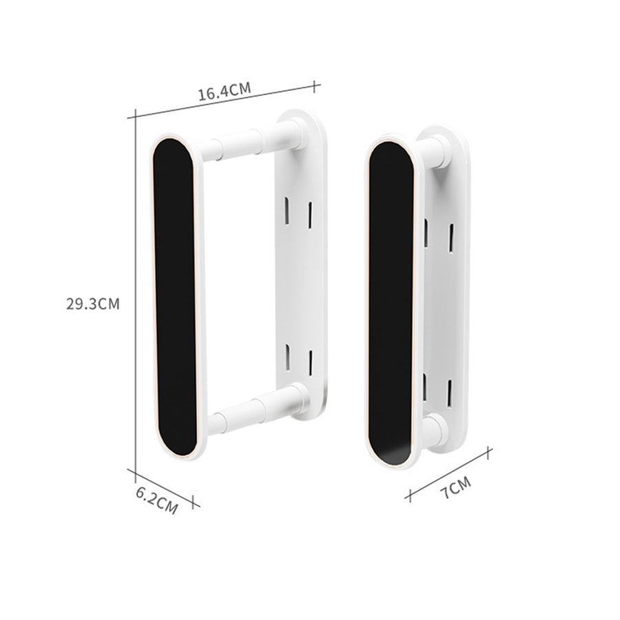 Clothes Drying Rack Plastic Retractable Cloth Hanger for Laundry Balcony Mudroom Bedroom Elegant White