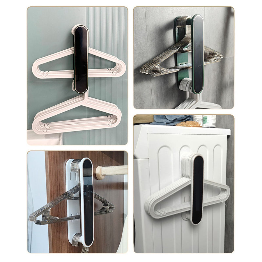 Clothes Drying Rack Plastic Retractable Cloth Hanger for Laundry Balcony Mudroom Bedroom Elegant White