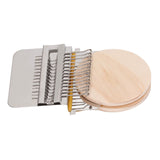 Darning Loom Weave Tool Small Weaving Loom Kit with 14 Hooks 1 Needle for Hand Knitting DIY Crafts - Rear View