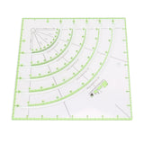 8 Inch Acrylic Quilting Ruler Multifunctional Clear Arcs Fans Quilt Circle Cutter Ruler for Patchwork Sewing Craft Tool