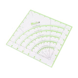 8 Inch Acrylic Quilting Ruler Multifunctional Clear Arcs Fans Quilt Circle Cutter Ruler for Patchwork Sewing Craft Tool