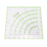 8 Inch Acrylic Quilting Ruler Multifunctional Clear Arcs Fans Quilt Circle Cutter Ruler for Patchwork Sewing Craft Tool