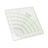 8 Inch Acrylic Quilting Ruler Multifunctional Clear Arcs Fans Quilt Circle Cutter Ruler for Patchwork Sewing Craft Tool
