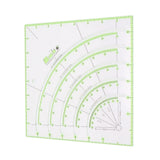 8 Inch Acrylic Quilting Ruler Multifunctional Clear Arcs Fans Quilt Circle Cutter Ruler for Patchwork Sewing Craft Tool